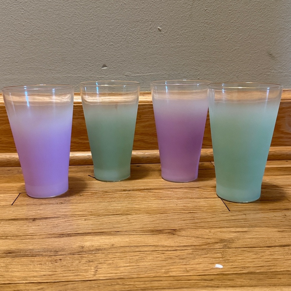 Mid Century Modern Glasses Blendo Juice Glasses Set of 4